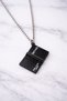 Death Note Notebook Design Silver Color 60 cm Unisex Metal Necklace - 4