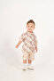 Baby Boy Summer Patterned Muslin Shirt Shorts 2-Piece Set - 7