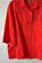 Pomegranate Flower Shirt Collar 3/4 Sleeve Buttoned Embroidered Cotton Oversize Woven Shirt 65 66 - 2