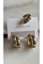 Brand Equivalent Stone-Studded Hoop Earrings and Earcuffs (Equivalent to One April Earring). Demet Özdemir 3-Piece Earring Set) - 2