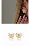 Vip series small flake gold color earrings - 3