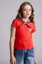 Floral Embroidered Red T-Shirt for Girls G1781A826Sm - 3
