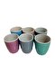 Glazed Mugs, 8 oz, 6pcs, STK06 - 3