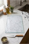 Glass Cutting Board with Non-Slip Base Translucent