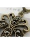 Bronze Earrings Authentic Jewelry Margazite Stone Reverse Tulip Model Vintage Women's Earrings - 2