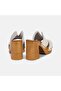 Women's Off-White Studded Detailed Platform Heeled Slippers - 5