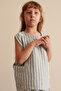 Blue Striped Asymmetrical Pocket Detailed Athlete Top - 2