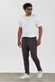 New Season Men's Boyfriend Fit Jacquard Double Leg Lycra Jogger Pants Mz22008 - 6