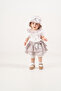 Baby Girl Plaid Patterned Skirt Lookalike Shorts Set with Hat as a Gift - 8