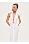 Drape ve Aksesuarlı Maxi Elbise - 2