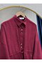 Saye Cape-Covered Waist Tunnel Shirt-Bn4659 Burgundy - 3