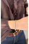 Circle Plate and Stone Row Bracelet - 4