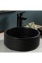Ceramic Art Basin Model No. 288 Matt Black Including Pop Cover - 2