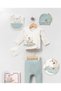 Newborn Baby Cute Patterned 100% Cotton 5-Piece Hospital Discharge Set - 3