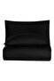 Linestyle Double 100% Cotton Satin (90 Thread) Duvet Cover Set Black (3 Pieces) 200X220/50X70 Black - 5