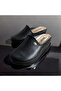 Women's Black Padded Sole Closed Front Winter Slippers - 4