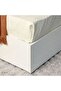 120X200 Bed With Upholstered Headboard & LED-HG White & Beige - 3