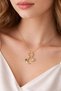 316L Steel Gold Color Day and Night Themed Charm Necklace – Elegant Women's Necklace with Moon and Sun Figures - 2