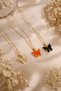3-Piece Butterfly Colorful Friendship Bracelet Girls Best Friends Bff Friendship Necklace
