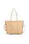 Mink Shk319 Shopper Bag with Bow Charm, Zipper Closure, and Lining - 3