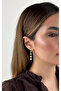 Star Row Zircon Stone Earrings - 5