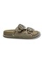 20077-010-26 Suede Stone and Sequin Double Buckle Anatomical Women's Slippers - 2