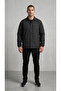 Men's Rain Repellent Seasonal Coat with Inner Lining, Snap Fasteners, Inner Pocket, and Outer Pocket - Black - 4