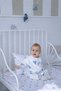 Baby Sleeping Bag 1.0 Tog, Modal & Cotton - Blue Hearts - 4