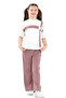Girl's Garnished and Bow Detailed Top and Bottom Set 7-12 Years 12573