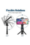 Selfie Stick (K22), Compact Tripod Mount With Bluetooth Remote Control, Foldable, 97cm, B, - 2