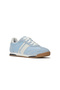 Women's Revival Leather Lace-Up Sneaker – Retro Arch Support, Two-Tone Casual Shoe Blue - 2