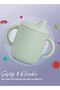 Baby BPA-Free Silicone Sipper Cup with Straw & Lid Spill Proof Training Cup 6+ Months Green - 6