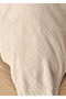 100% Cotton Liva Jacquard Double Bedspread Set Beige (240X260 cm) - 4
