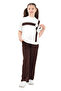 Girl's Garnished and Bow Detailed Top and Bottom Set 7-12 Years 12573 - 4