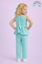 Girl's Gingham Peplum Blouse and Pants Set 12692 - 2