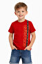 Boy's Stronger Text Patterned Red Color T-Shirt