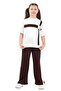 Girl's Garnished and Bow Detailed Top and Bottom Set 7-12 Years 12573