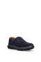 152-23074 Men's Genuine Leather Casual Shoes Navy Blue - 2