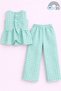 Girl's Gingham Peplum Blouse and Pants Set 12692 - 4