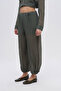 Women's Comfortable Cut Transparent Trousers with Elastic Cuffs - 2