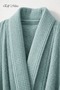 Single Bathrobe Kimono Collar Unisex Comfort - 5