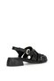 D26Ys-5100 Women's Genuine Leather Heeled Sandals Black - 4