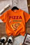 Pizza Printed Unisex Children's T-Shirt 7Gh1