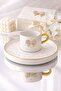 Turkish Coffee Cup with Gold Detail and Crystal Ribbon Design – Elegant Luxury Gift