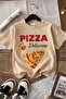 Pizza Printed Unisex Children's T-Shirt 7Gh1