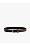 Faux Leather Belt with Rectangular Buckle - 2