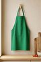 Be-28474-gr 100% cotton 75*85 cm plain kitchen apron green