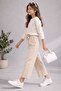 Girl's Striped Waterway Fabric Trousers - 2
