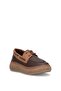 D26Ya-7580 Women's Genuine Leather Casual Shoes Brown - 3