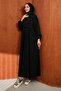 Black Jacket and Denim Dress Combination - 4